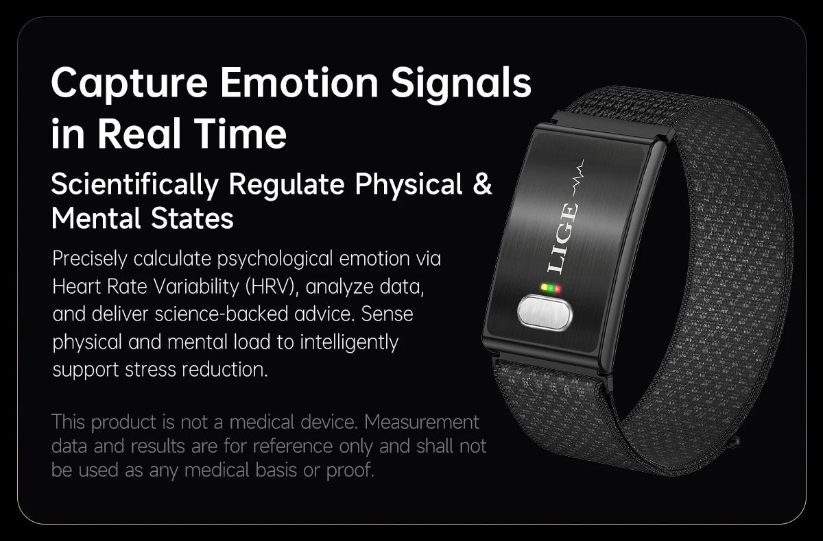 LIGE Fitness Tracker ECG+PPG SpO2 Sport Smart Bracelet Body Fat BMI Heart Rate Blood Pressure Monitor Pedometer Smartwatch Band