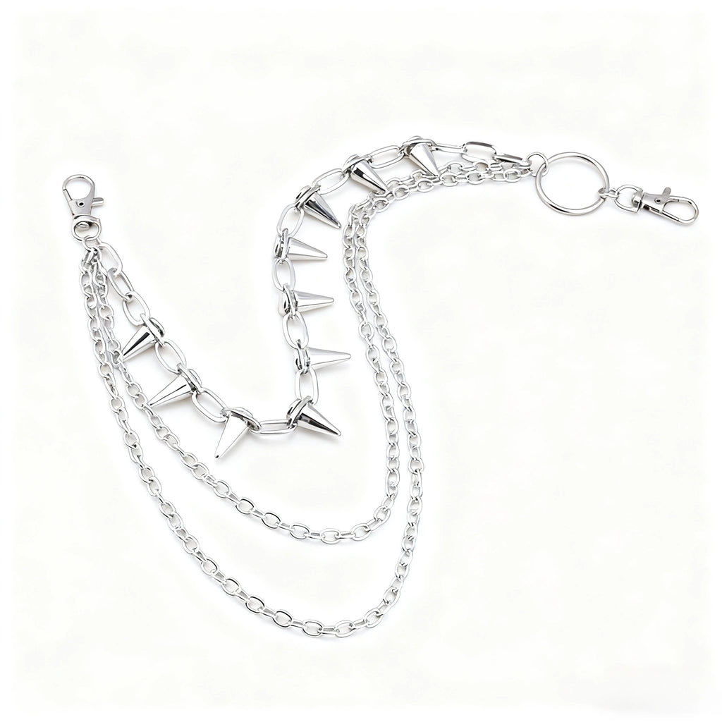 Unisex Hip Hop Punk Rock Metal Waist Chain Pants Key Ring Trousers Chain Wallet Accessory Jeans Jewelry Gift for Men And Women