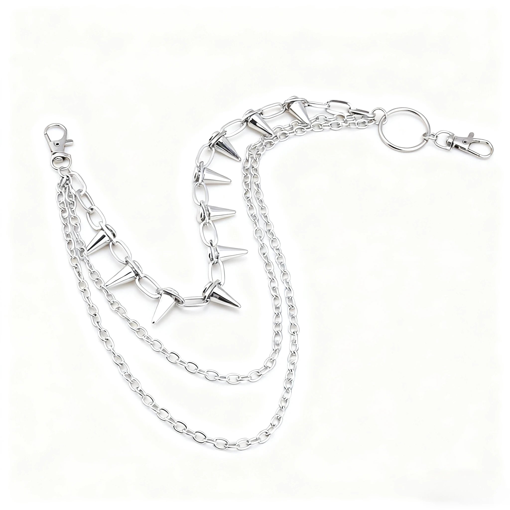 Unisex Hip Hop Punk Rock Metal Waist Chain Pants Key Ring Trousers Chain Wallet Accessory Jeans Jewelry Gift for Men And Women