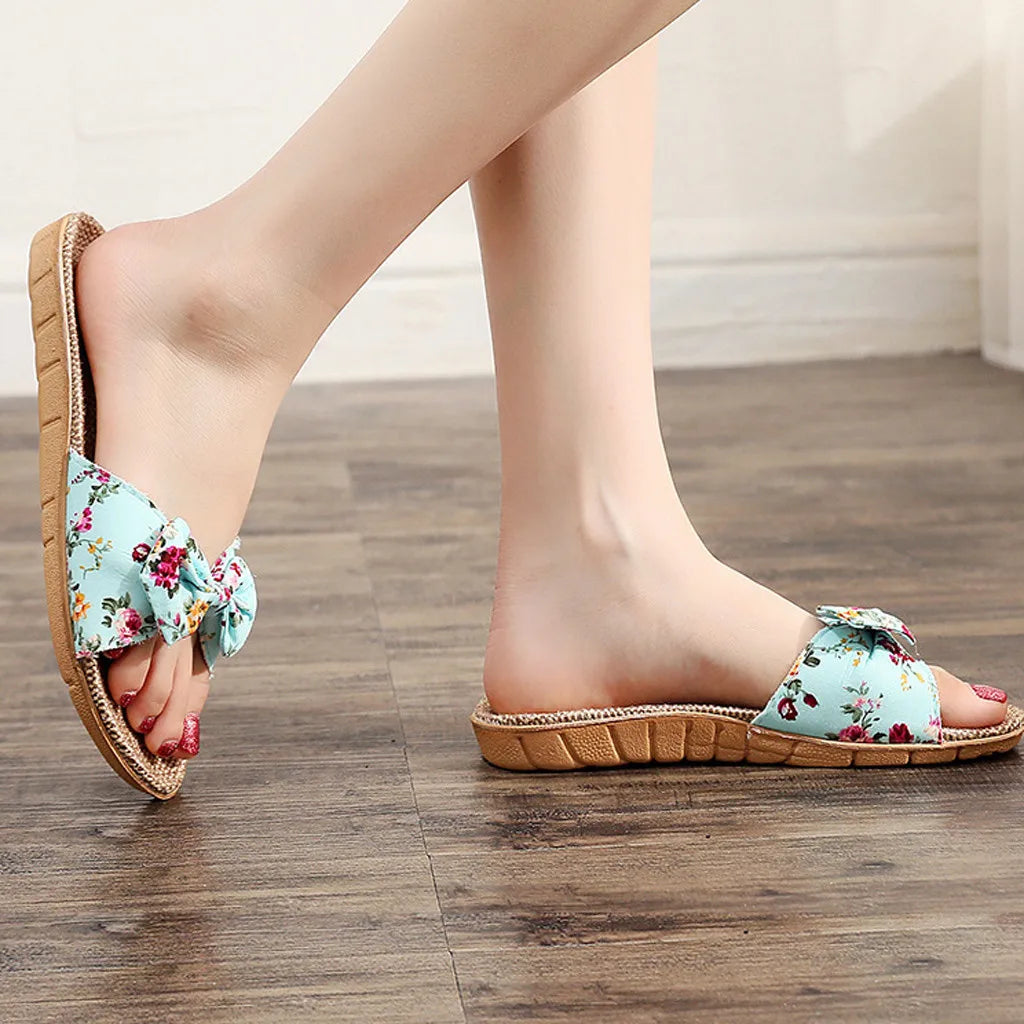 New Summer Ladies Slippers Outdoor Beach Sandals Bohemian Ethnic Style Handmade Espadrilles Platform Slippers Flip Flops Women