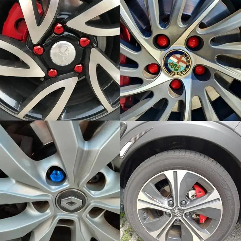20 Stück/Set 17 mm Radmutternabdeckungen für Autos Rostschutz Bolzenfelgen Abdeckungen Auto-Naben-Schraubkappen Außenverkleidung Staubschutz