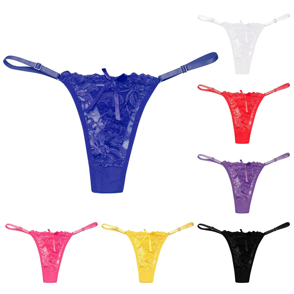 Ladies Lace Sexy Panties Embroidered Bandage Underwear Women Transparent Breathable Thongs Bowknot Sexy Lingerie трусы женские
