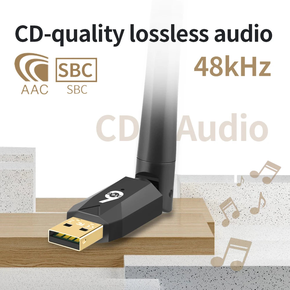 200 Meter Bluetooth Adapter USB Bluetooth 6.0 Dongle for PC Speaker Wireless Mouse Keyboard Music Audio Receiver USB Transmitter