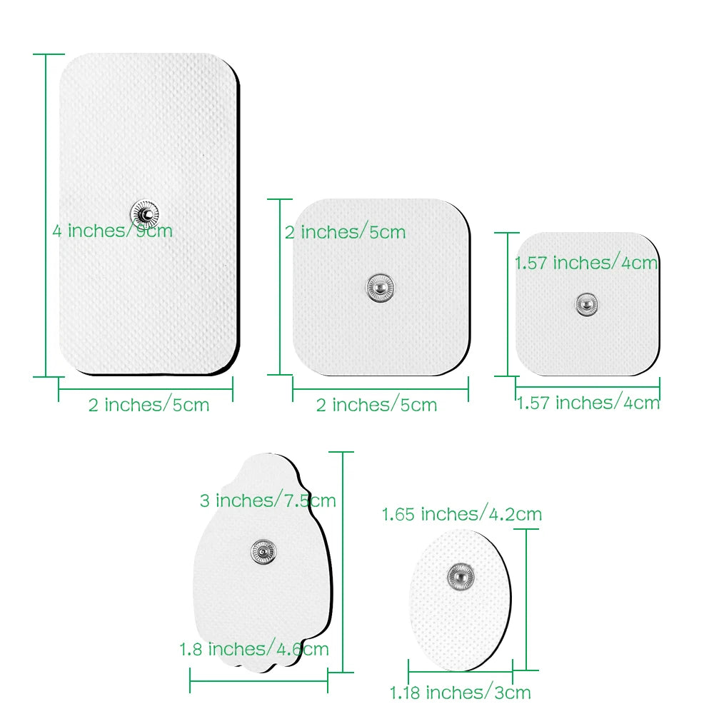 Electrostimulation Patches Tens Electrode Pads  for EMS Muscle Stimulator Electric Massager Replacement Conductive Gel Sticker