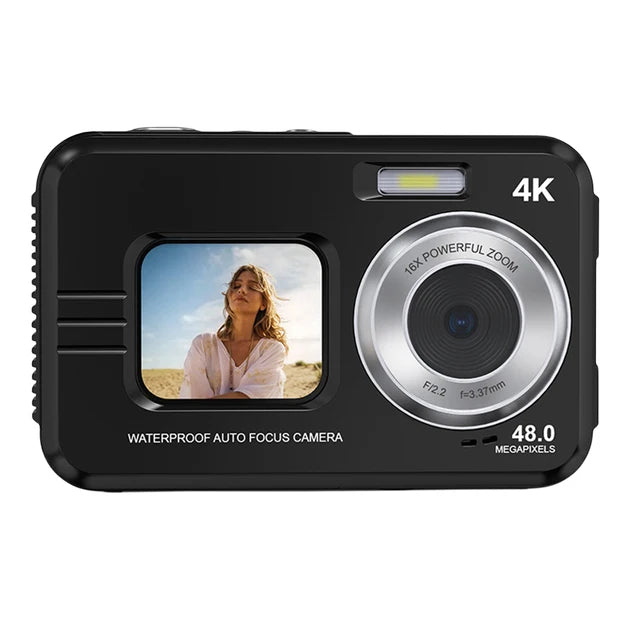 Waterproof High-Definition Camera 48 MP 2.7 Inch Video Camera Dual Screen 16X Zoom For Outdoor Sports Digital Camera
