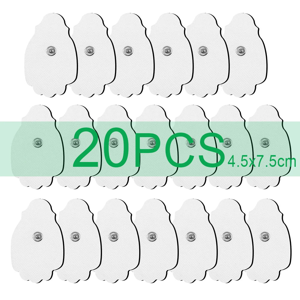 10/20pcs Electrode Pads EMS Muscle Stimulator TENS Pulse Massager Replacement Patch Self Adhesive Reusable Electrode Pads