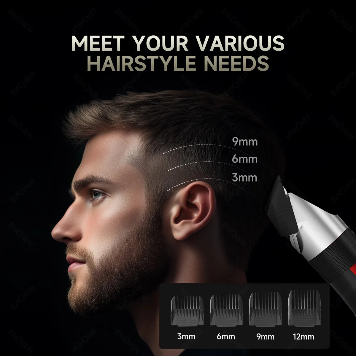 ENCHEN Sharp R Professional Cordless Hair Clipper With Safety Lock Upgraded Ceramic Blade 6000RPM Ultra Power