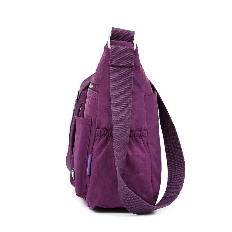 Fashion Women Crossbody Bag Nylon Waterproof Handbag Female Simple Shoulder Bag Travel Large Capacity Messenger Bag Purse Bags