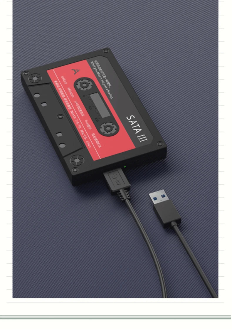 UTHAI T46 New 2.5" External Hard Drive Enclosure, USB 3.0 SATA 5Gbps HDD & SSD  Tape Enclosure UASP for PC Notebook