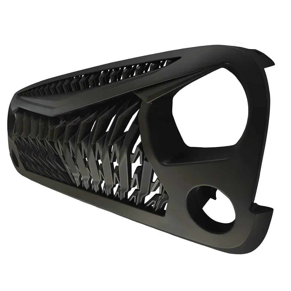 J396 Grilles Offroad Car Racing Grill Front Grille Cover Overlay Mesh Insert Guard With LED Lights For Jeep Wrangler JK 07-2017