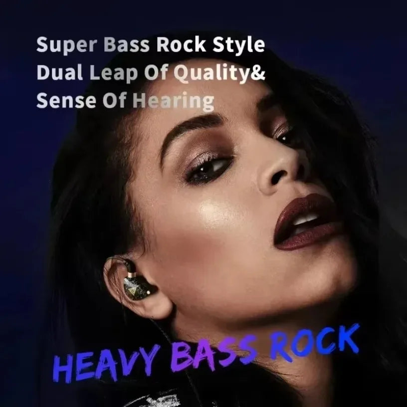 QKZ AK3 FiLe Wired Earphone with Microphone HiFi Music Monitor Bass Headphones Noise Cancelling Headset For Sport Gaming Earbuds