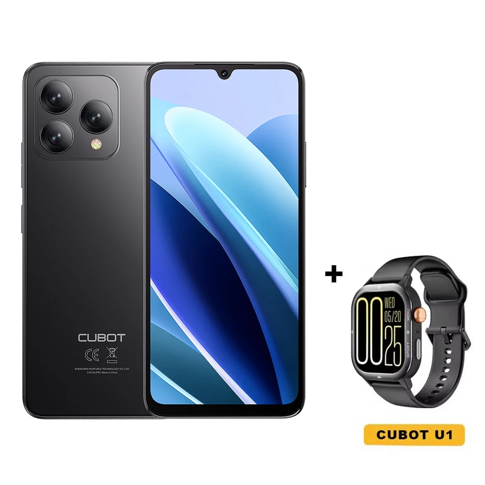 Cubot Smartphone Android 15 A40, 12GB RAM+256GB ROM, 6.88-Inch 120Hz Screen,Octa-core, 48MP Camera, 5100mAh Battery,NFC,Face ID