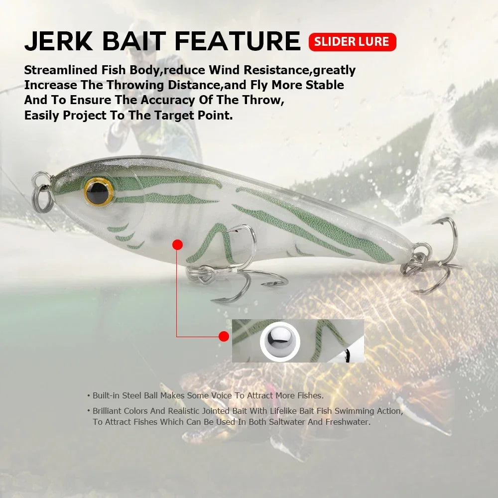 Sound Jerkbaits Rattlin Fishing Lure Sinking Wobblers Pike Artificial Lures For Fishing Tackle Lure Pesca Westin Musky jerkbait