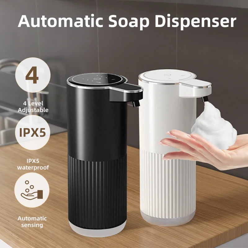 350ml Outomatiese Seepdispenser Raaklose Skuimdispenser 4 Vlak Muurgemonteerde Handevrye Outomaties vir Huis