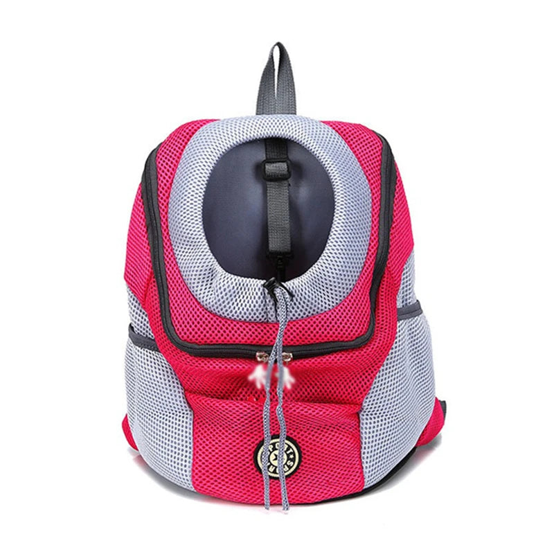 New Dog Pet Backpack Carrier Travel Bag Front Pack Breathable Adjustable with Safety Reflective Strips for Hiking Outdoor Cats