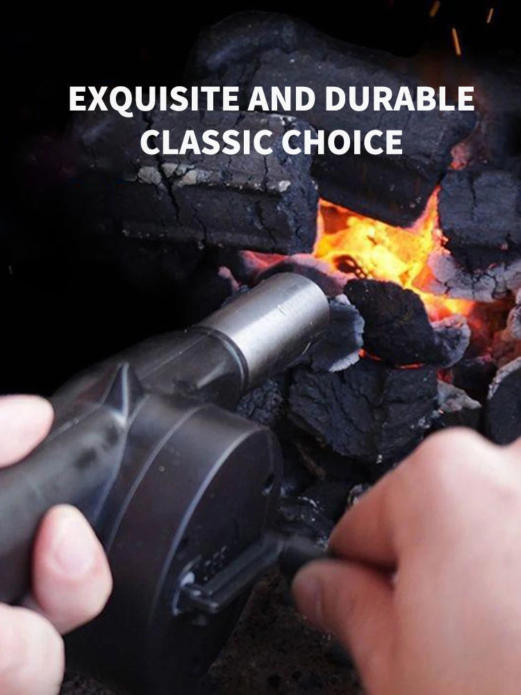 Barbecue Blower Small Manual Blower Combustion Aid Hand Cranked Hair Dryer Outdoor Barbecue Hair Dryer Barbecue Utensils