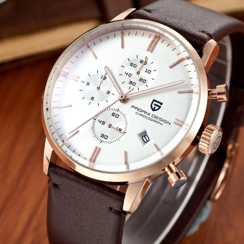 2025 New PAGANI DESIGN Business Men's Quartz Watch 46mm Brand Stainless Steel Waterproof Automatic Chronometer Relogo Masculino
