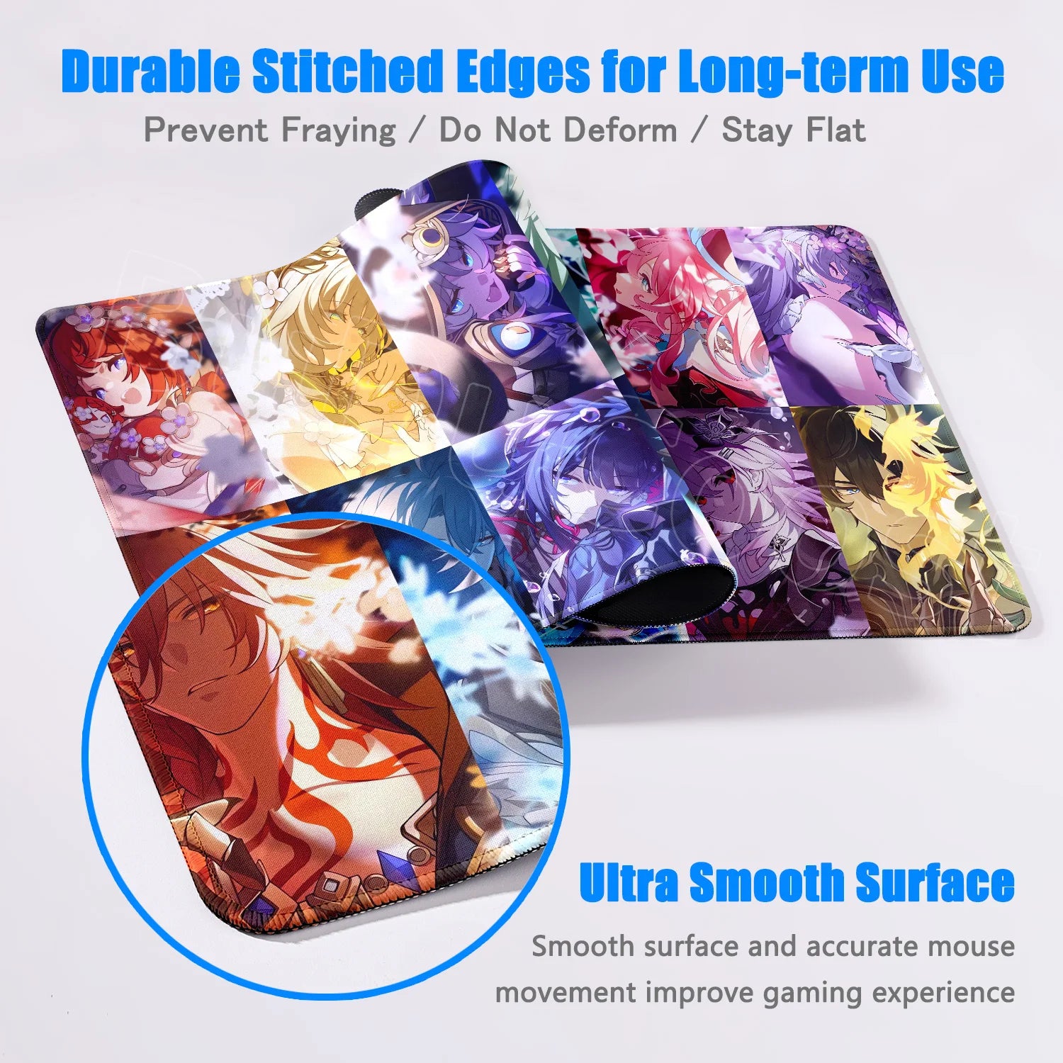 Large Rubber Keyboard Mats Honkai Star Rail Cyrene Castorice Lock Edge Mousepad Chrysos Heir Mouse Pad Game Computer Accessories