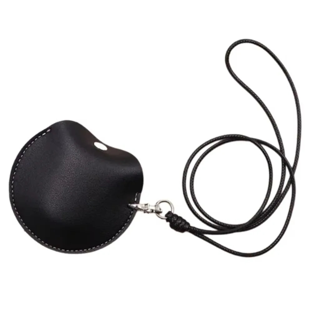 1PC Portable Headphone Organizer Bag Handy Small Object Storage Bag Hanging Neck Pouch Durable Multifunction Leather Coin Wallet