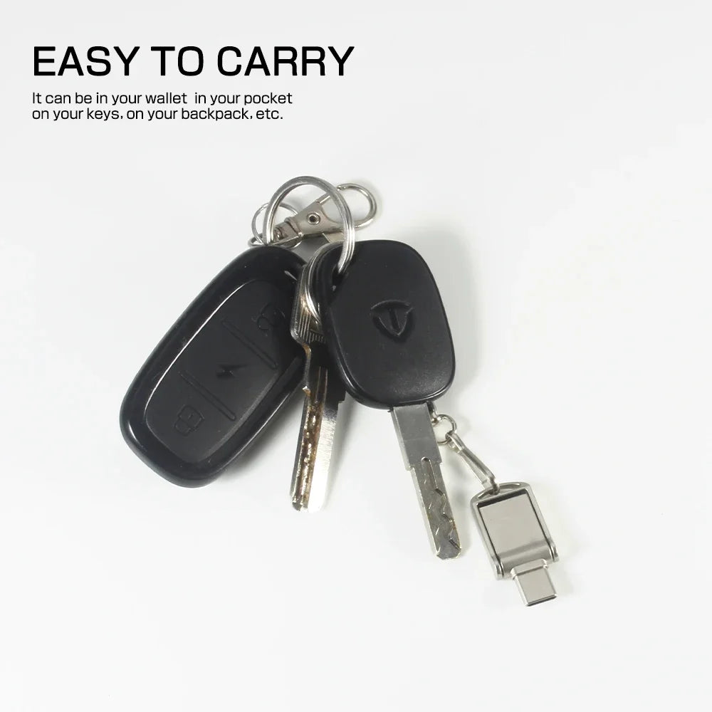 Metal Mini TYPE-C 2 IN 1 USB Dual Flash Drive 64GB Tiny Pen Drive 32GB Key Chain Memoria USB Memory Disk 128G 16GB Pendrives