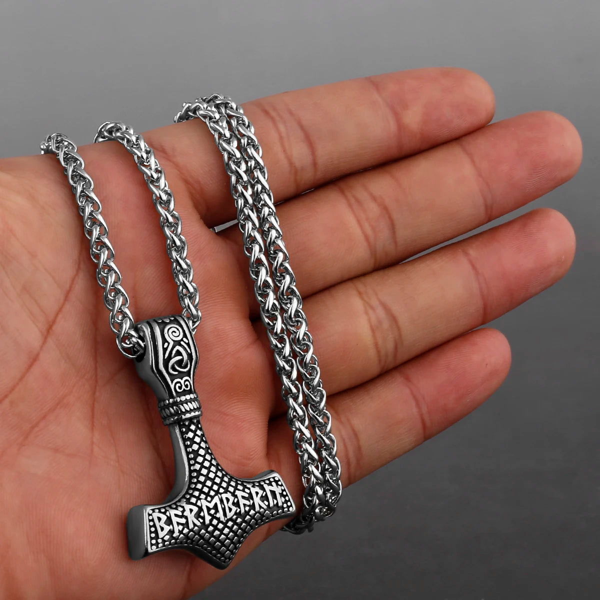 Original Viking Stainless Steel Thor Hammer Multiple Styles Domineering Unisex Necklace Pendant Boyfriend Gift Wholesale