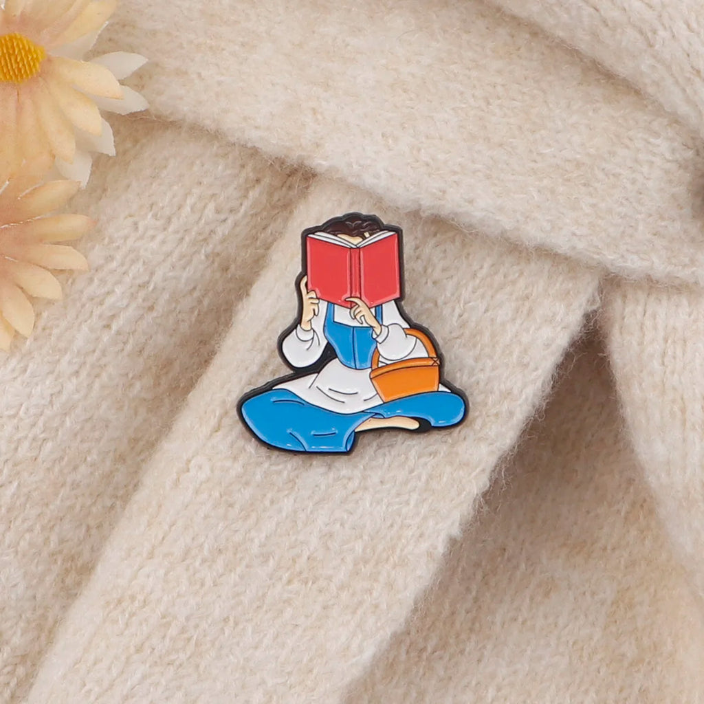 Fairy Tale Enamel Pins Cute Cartoon Mouse Brooches for Backpacks Clothing Lapel Badges Anime Jewelry Gift for Kids Women