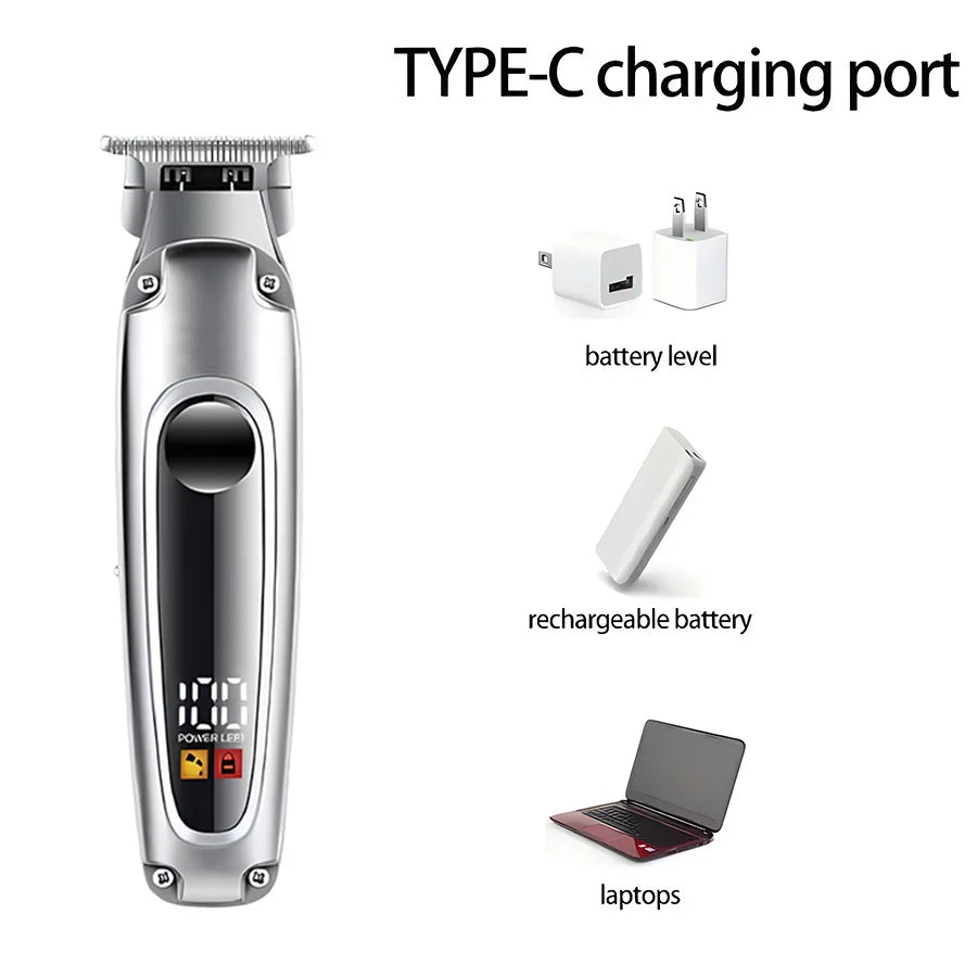 Hair Clipper New Men's Hair Trimmer Beard for Men Hair Clipper Rechargeable Electric Trimer Zero Gap Haircut Kit Machine Shaver