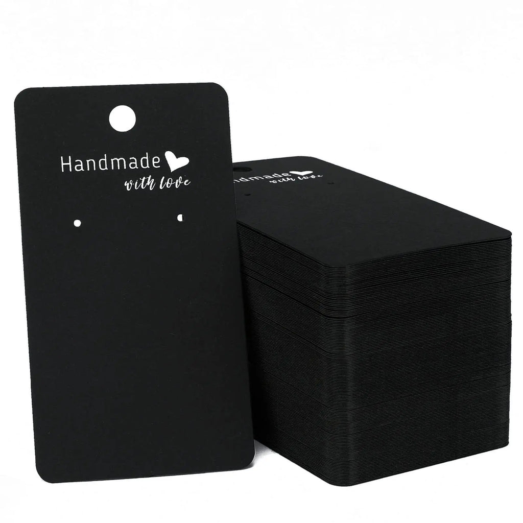 50pcs/Lot 5x9cm Paper Earrrings Display Hang Tag Cards DIY Ear Stud Jewelry Storage Package Supplies Accessories Small Business