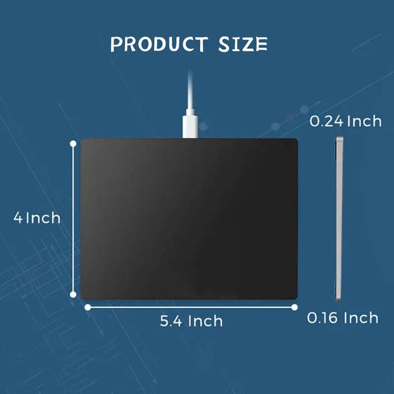 Portable Wired Trackpad Muti-Touch,Touchpad with High Precision USB Touchpad for Windows 10/11 Laptop Notebook PC Computer