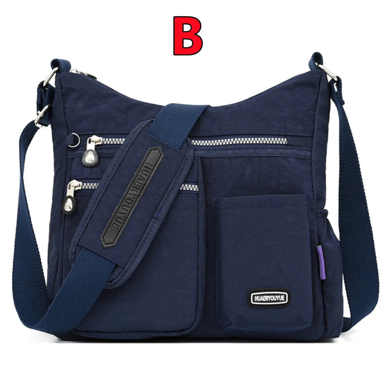 Fashion Women Crossbody Bag Nylon Waterproof Handbag Female Simple Shoulder Bag Travel Large Capacity Messenger Bag Purse Bags