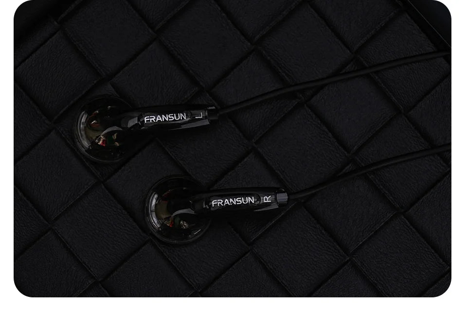 Fransun 1st Gen Flat-Head Earphones 15.4mm Dynamic Driver Earbuds 15.4mm Dynamic HiFi Sound Tears-of-Regret Headphones With Mic