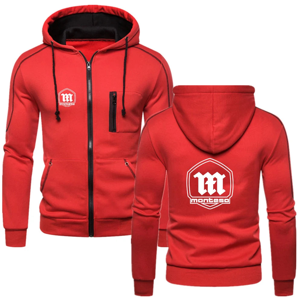 2023 New Men Montesa Motorcycle Fashion Brand Hoodies Spring and Autumn Comfortable Casual Solid Color Sweatshirt Tops