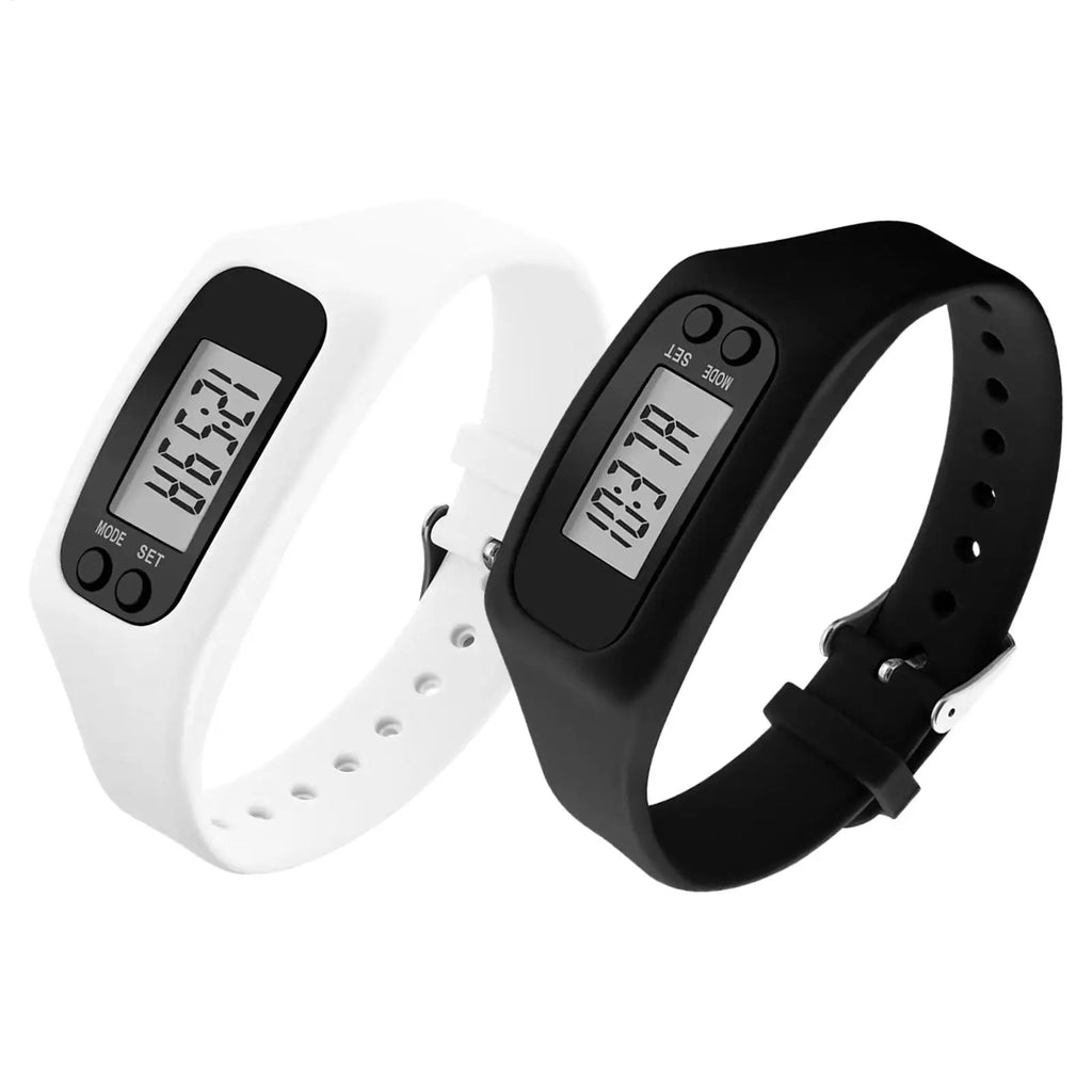 Pedometer Wristband Watch With LCD Display Lightweight Fitness Calorie Count For Daily Travel Commute Walking Running