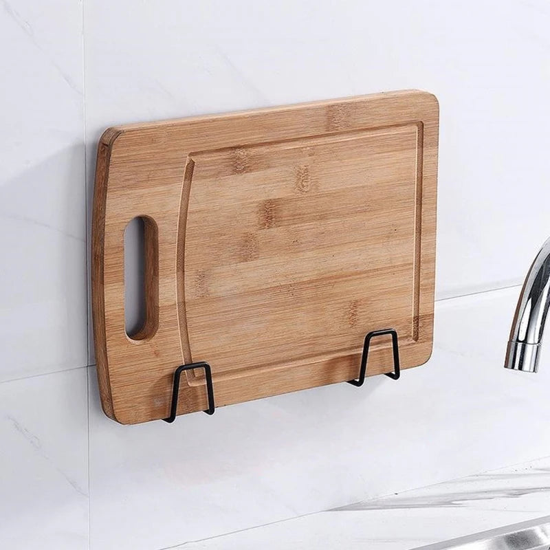 New 4PCS Kitchen Storage Rack Wall Mounted Pot Cover Rack Cabinet Bottom Cutting Board Rack Vegetable Board Storage Rack