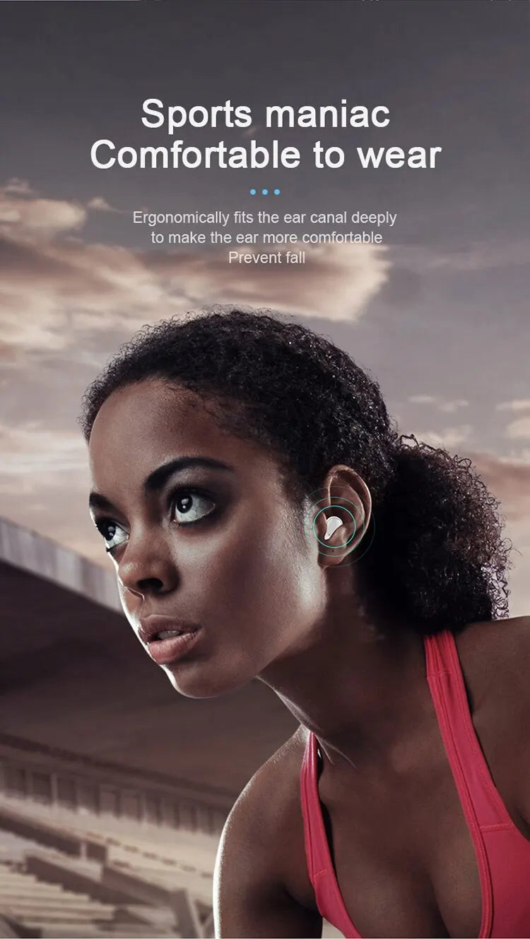 TWS Headset HiFi Stereo Wireless Earphones Sport Music Bluetooth 5.1 Headphones Noise-Canceling Earbuds For iPhone Xiaomi Huawei