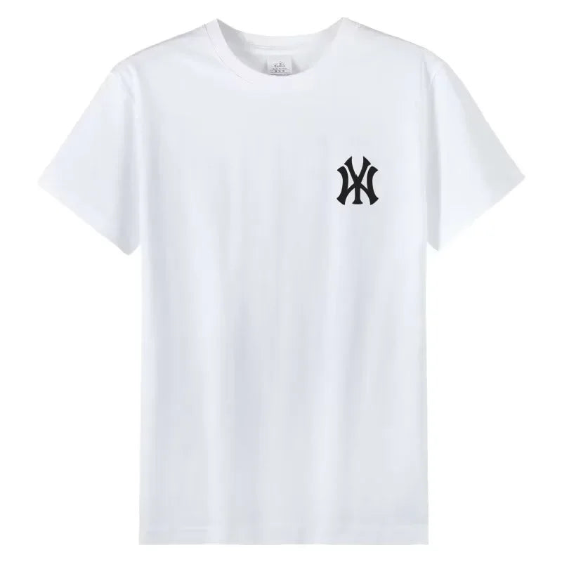 New 2026 Men's Pure Cotton Short Sleeve T-Shirt Fashionable Summer Thin Breathable Comfortable Casual Top for Men And Women