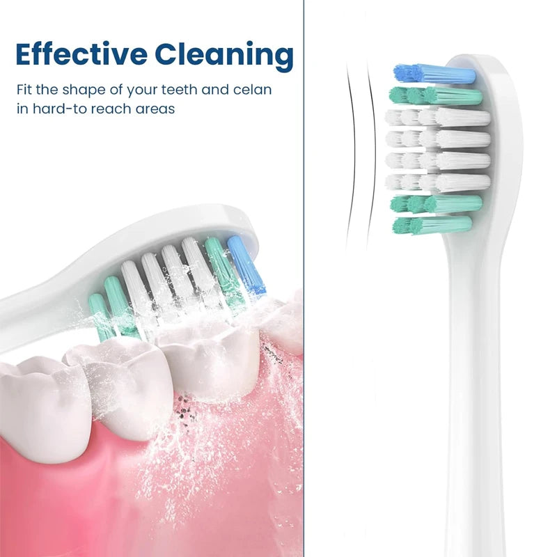 Electric Toothbrush Replacement Heads Cleaning Brush Heads For AquaSonic Black Series Vibe Series Black Series Pro Toothbrush