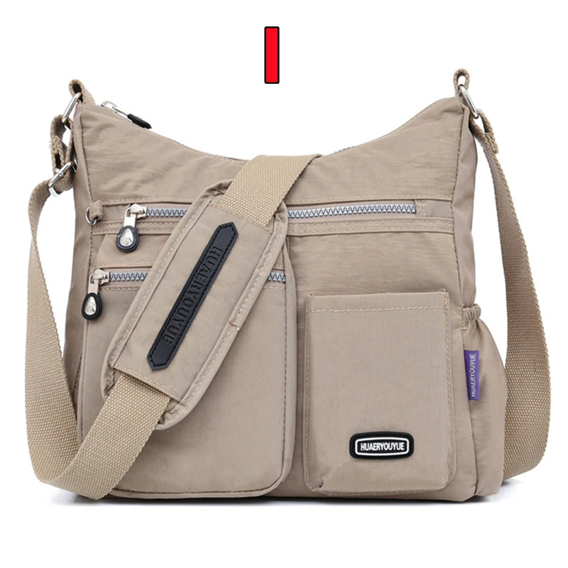 Fashion Women Crossbody Bag Nylon Waterproof Handbag Female Simple Shoulder Bag Travel Large Capacity Messenger Bag Purse Bags