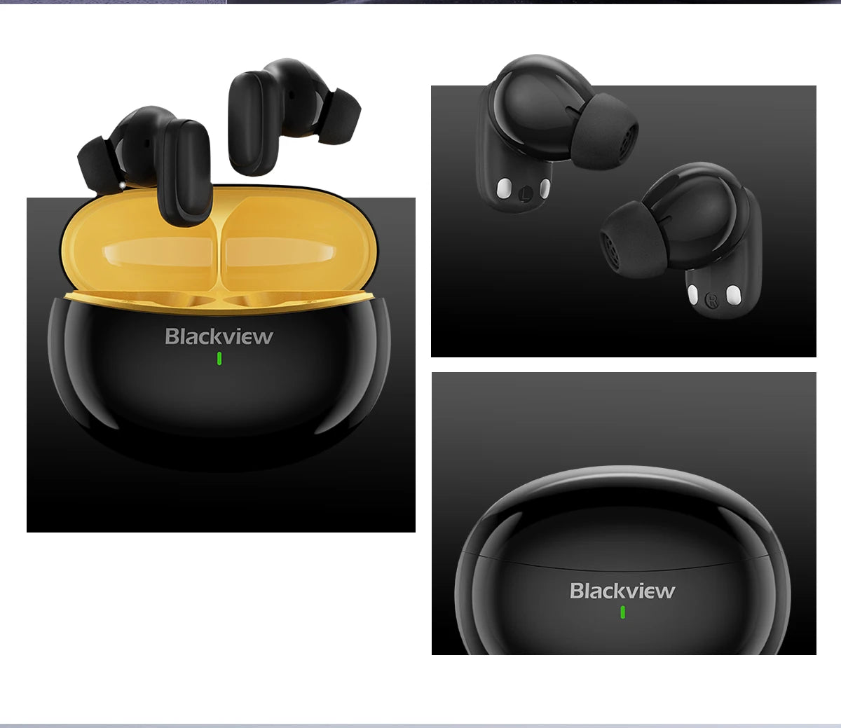 Blackview Airbuds 30 Headset Wireless Headphones TWS Sports Air Conduction Bass ENC Earphones TWS With Mic 400mAh IPX7