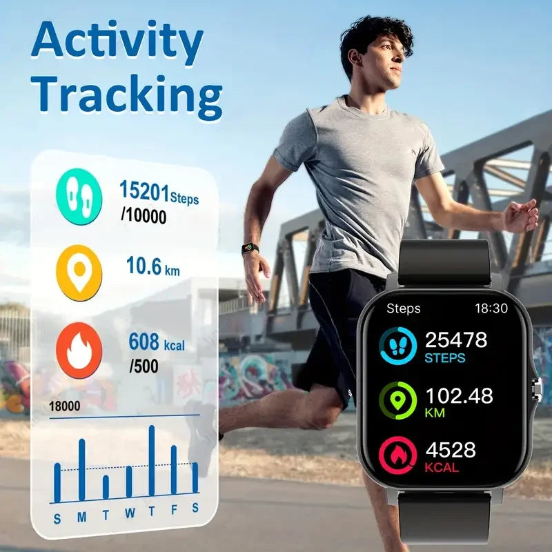 KESHUYOU 2025 New Smart Watch Bluetooth Talking Blood Oxygen/Blood Pressure Monitor Smart Watch for Women Men Holiday Gift