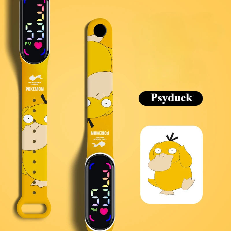 Strap LED Electronic Watch New Cute Anime Pikachu Gengar Waterproof Bracelet Fashion Boy Girl Digital Watches Birthday Gift
