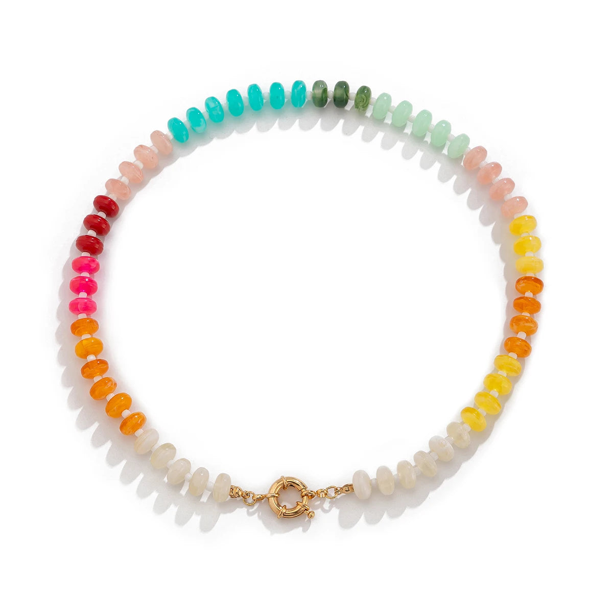Lacteo Creative Mixed Color Acrylic Necklace for Women Romantic Adjustable Necklace Daily Party Birthday Jewelry Accessories New