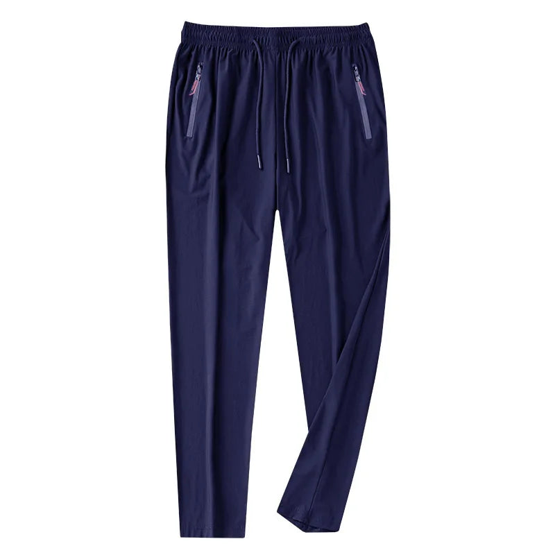 Men's Casual Pants Stretch Slim Fit Elastic Waist Jogger Korean Classic Blue Black Gray Male Brand Trousers Plus Size