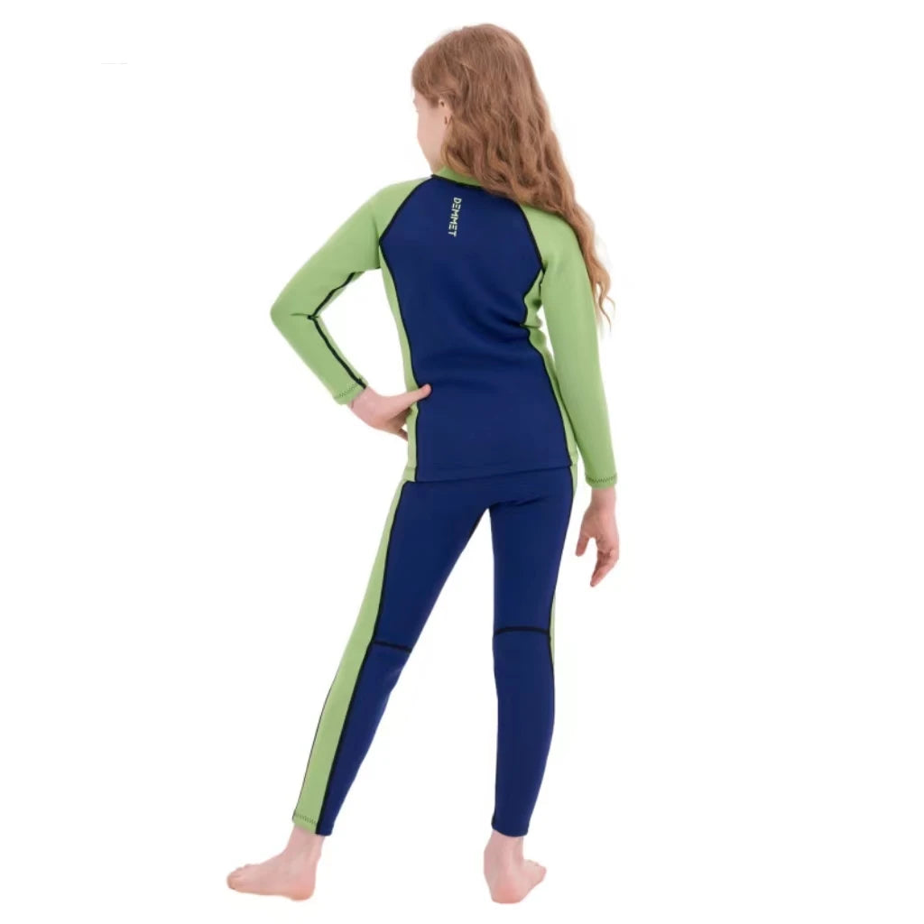 Kids Neoprene Diving Surfing Suit Split Long Sleeve Wetsuit Girls Thick Swimsuit Boys Rash Guards Swimwear Keep Warm Clothes