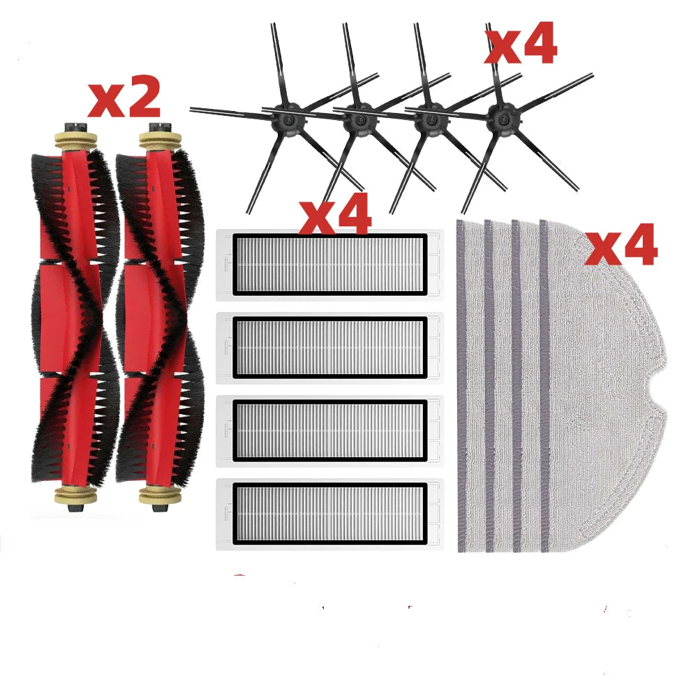 Brush Mops Hepa Filters for Roborock S5 S50 S502 S55 S6 S6 Pure E4 for Robot 1S SDJQR01RR Vacuum Cleaner Accessories