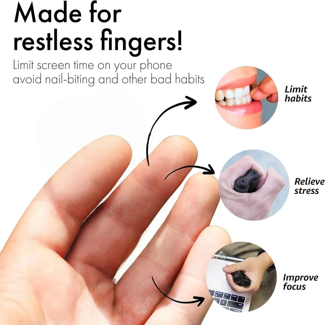 Premium Aluminum Alloy Stress Relief Roller | Portable Hand Massager | Finger Relaxation Fidget Toy for Office Home Travel Gifts