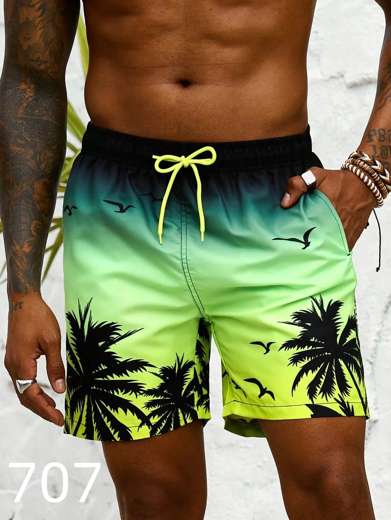 Men 3D Graffiti Print Sport Quick-dry Waterproof Harajuku Surf Trend Loose Casual Vacation Parent-child Beach Short Pants Summer