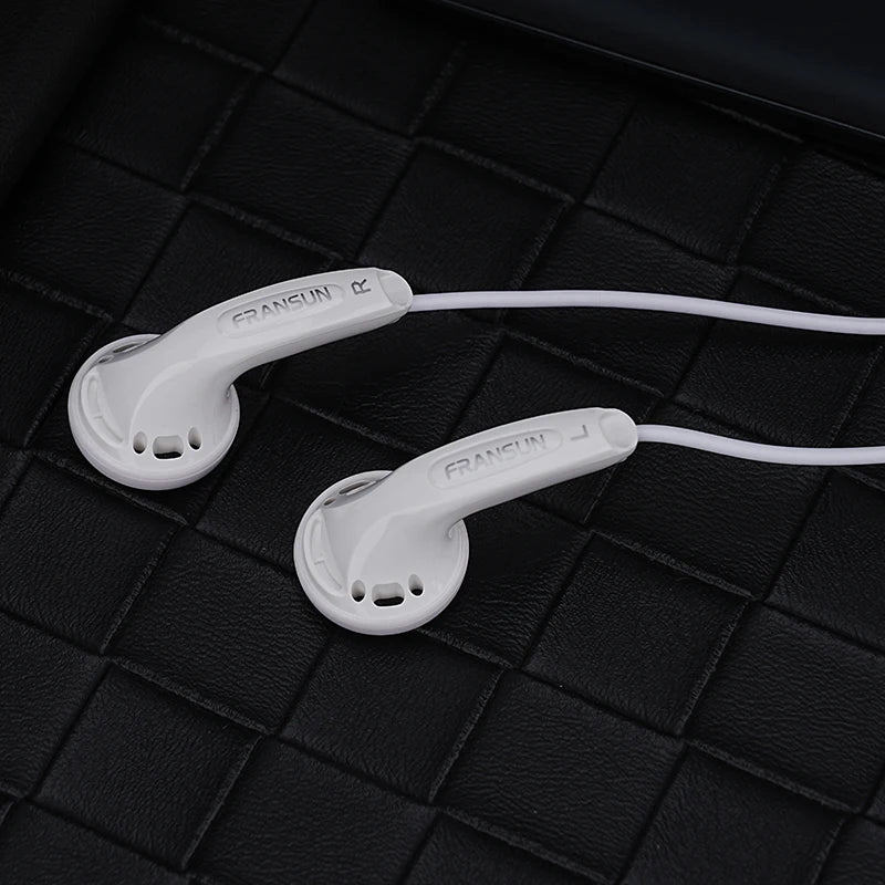 Fransun 1st Gen Flat-Head Earphones 15.4mm Dynamic Driver Earbuds 15.4mm Dynamic HiFi Sound Tears-of-Regret Headphones With Mic