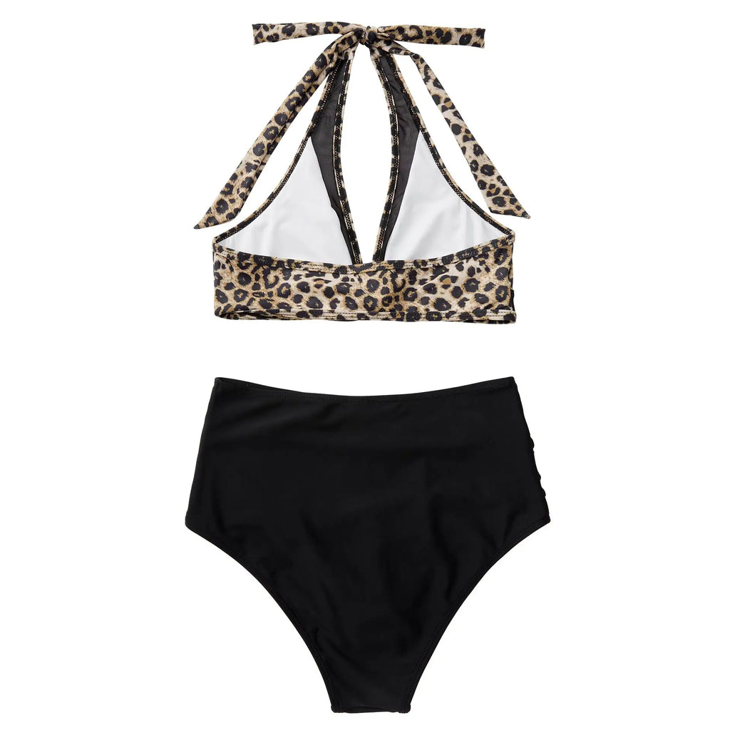 High Waist Bikini Set Sexy Push Up Swimsuit Women Black Beachwear Tummy Control Swimwear Adjustable Bathing Suit Bikinis 2024