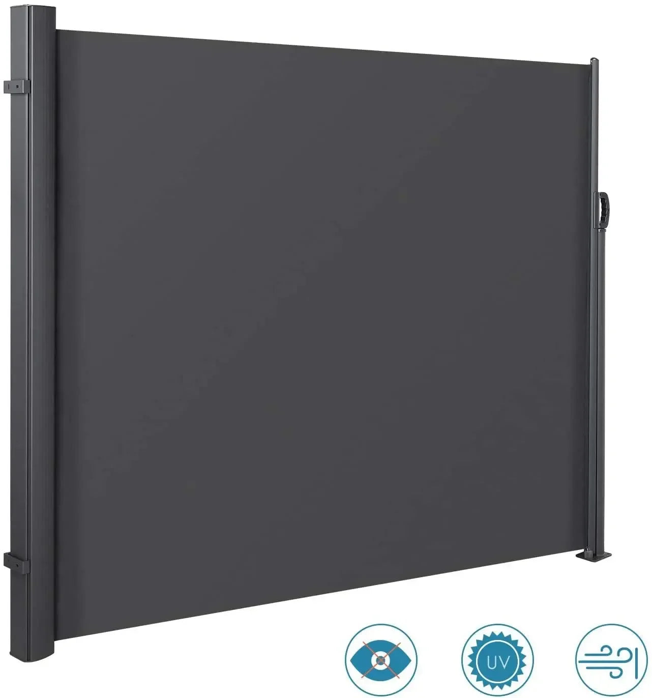 Retractable Side Awning Outdoor Patio Pool Water Repellent Garden Terrace Sun Shade Screen Privacy Divider Deck Wind Fence